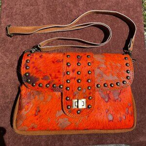 Cowhide Purse With Removable Crossbody Strap